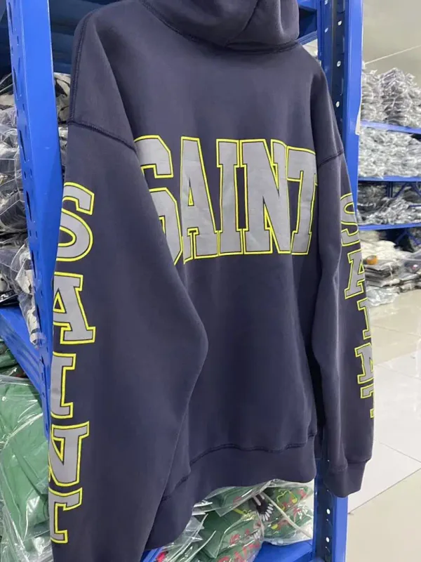 24FW SAINT Vintage Angel Printed Distressed Women Men Hooded Sweatshirt Hoodies Oversized Men Casual Cotton Pullover Hoodie — image 41