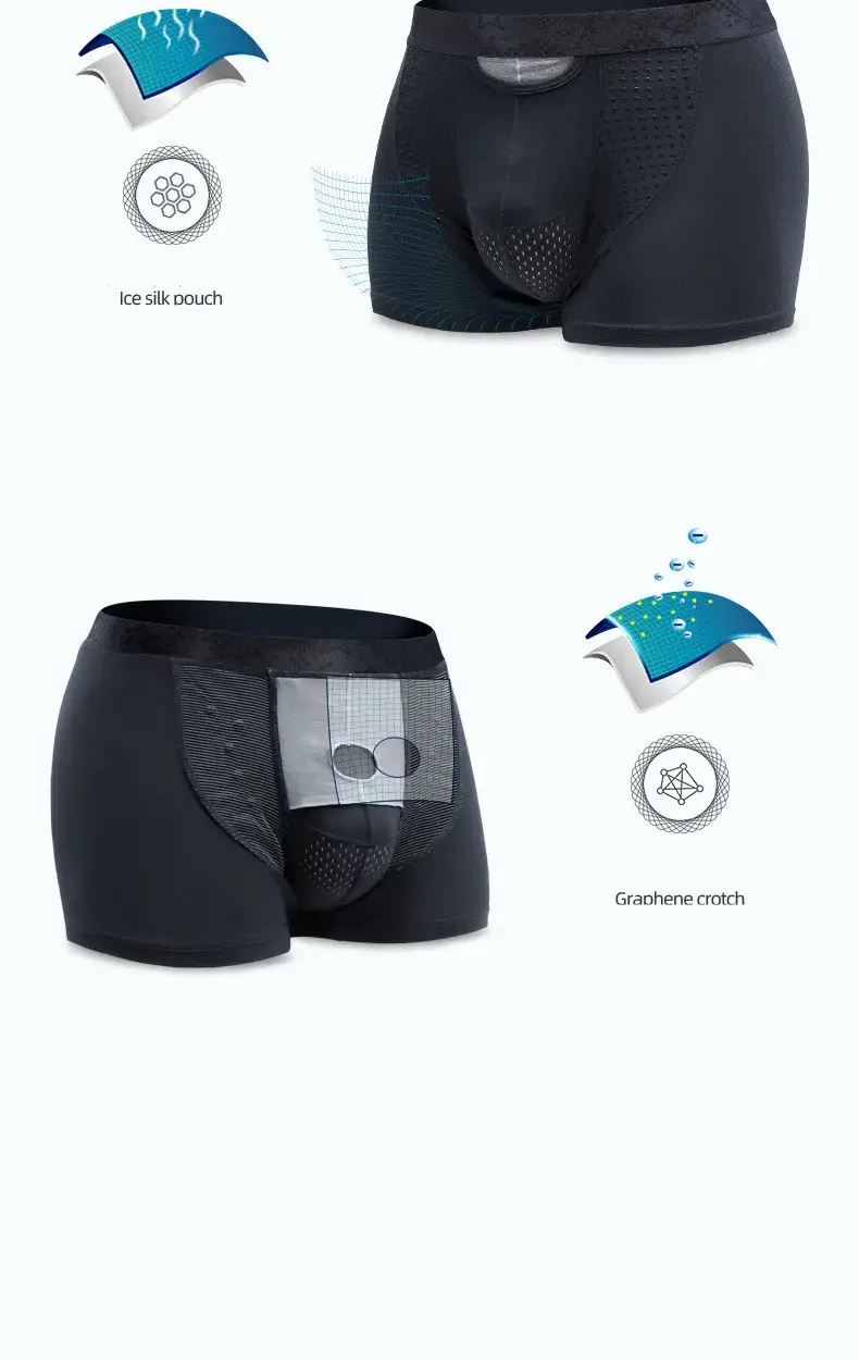 Men's Boxers Shorts Push Up Underwear Modal Pantie Man Breathable Magnetic Ice Silk Bullet Separation Pouch Underpants Cueca — image 6