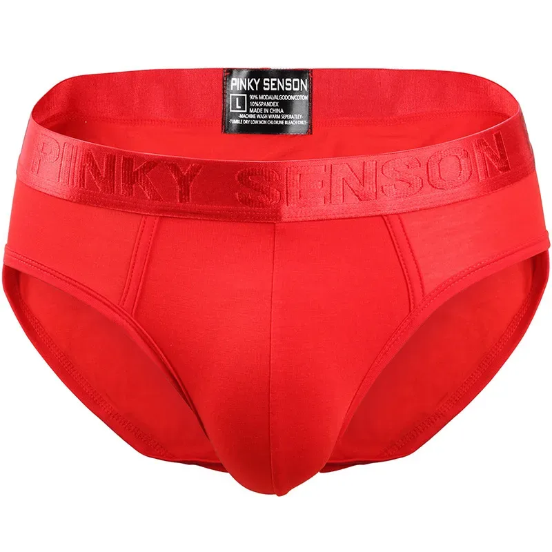 Pinky Seaso Marke Bestseller Sexy Dreieck Hosen Modal Dünne Einfarbig Unterwäsche männer Modale Briefs Lüften Plus Größe Männer