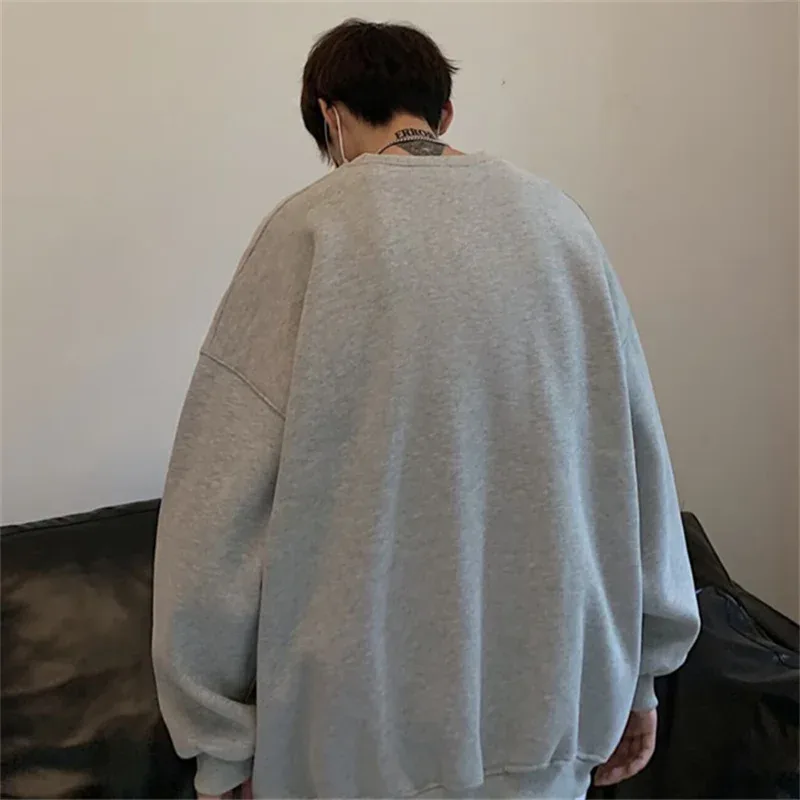 Autumn Men's High Street Letter Print O-Neck Hoodies 2026 Casual Fashion Graphic Long Sleeve Tops Y2K Youthful Basic Sweatshirts — image 13