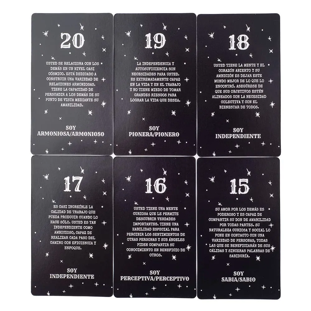 Mensajes de Número de Ángel 54Pcs Spanish Version Fate Divination Tarot Card FortuneTelling Card Games Party Board Game 10.3*6CM — image 4
