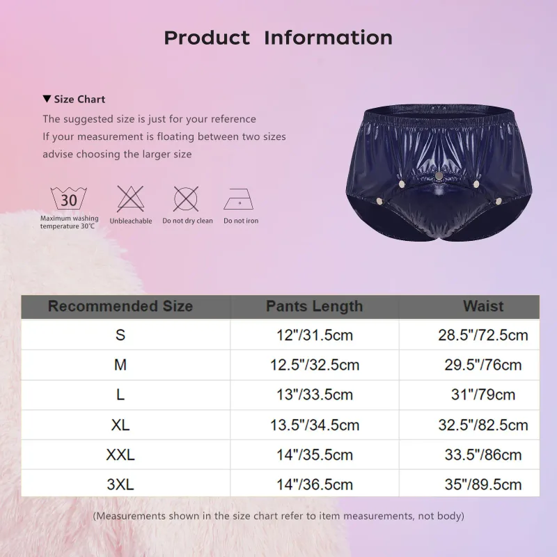 Mens Waterproof Diaper Cover Briefs with Front Pressing Buttons Anti-leak Adaptive Underwear Shorts for Elderly Special Needs — image 6