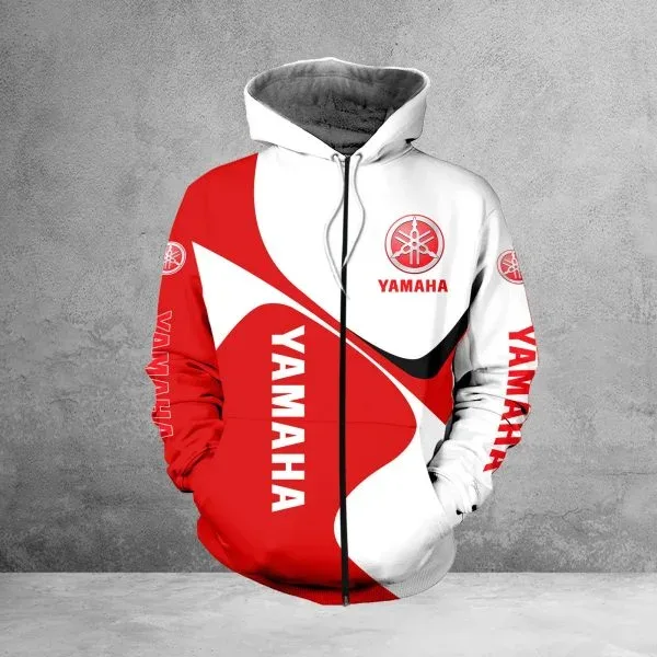 Yamaha Motorcykel Huvtröja Herr 3D Tryckt Pullover Högkvalitativ Street Style Sweatshirt Vindjacka Sportkläder — image 2