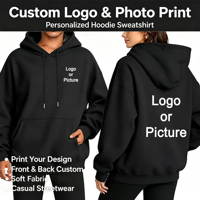Diy design oversize hoodies moda feminina personalizado impresso solto manga longa ombro gota manguito sweathsirts pullovers sudadera — image 5