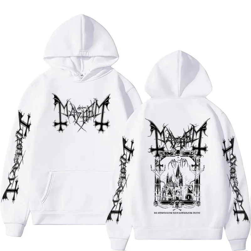 Rock Band Mayhem De Mysteriis Dom Sathanas Hoodie Men Women Death Black Metal Hooded Tracksuit Male Fashion Gothic Punk Hoodies — image 6