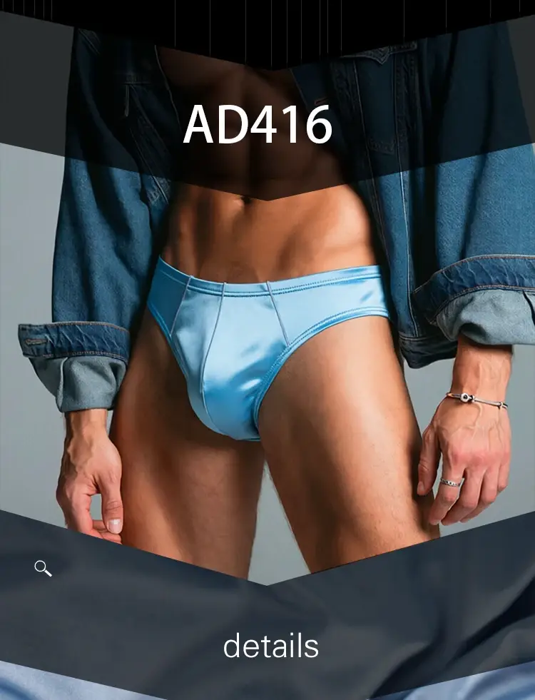 1/3Pcs Satin Nylon Men's Briefs Skin-friendly Breathable Mens Underwear Panties Large Crotch Pouch Man Bikini Underpants Briefs — image 4