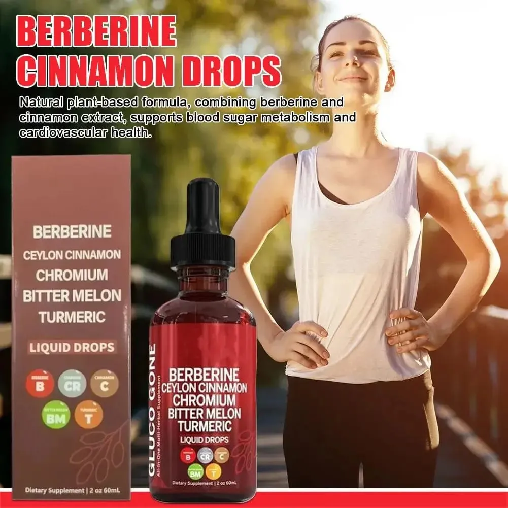 60 ml Berberine fahéjas cseppek az egészségért, az immunrendszer támogatásáért, a belek egészségének anyagcseréért, antioxidáns - ceyloni fahéj ízű — image 3