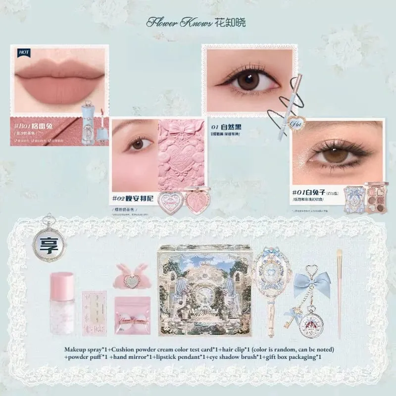 Flower Knows Shells Pearl Eyeshadow Essence Lèvres Miel Blush Joue Maquillage Avant 11 pièces ensemble