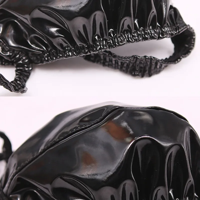 Sexy masculino pvc brilhante u convexo bolsa briefs baixo-rise g-string látex óleo gloosy sexy tanga carapaça u protuberância roupa interior — image 7
