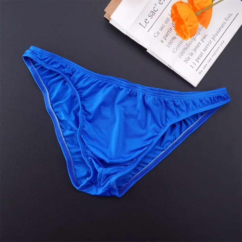 Lalaking Solid na Kulay Ice Silk Seamless Briefs Low Waist U Convex Panties na Panlalaki Ultra-manipis na Kasuotang Panloob na Elastic Mabilis na Tuyong Hininga na Panty — image 14
