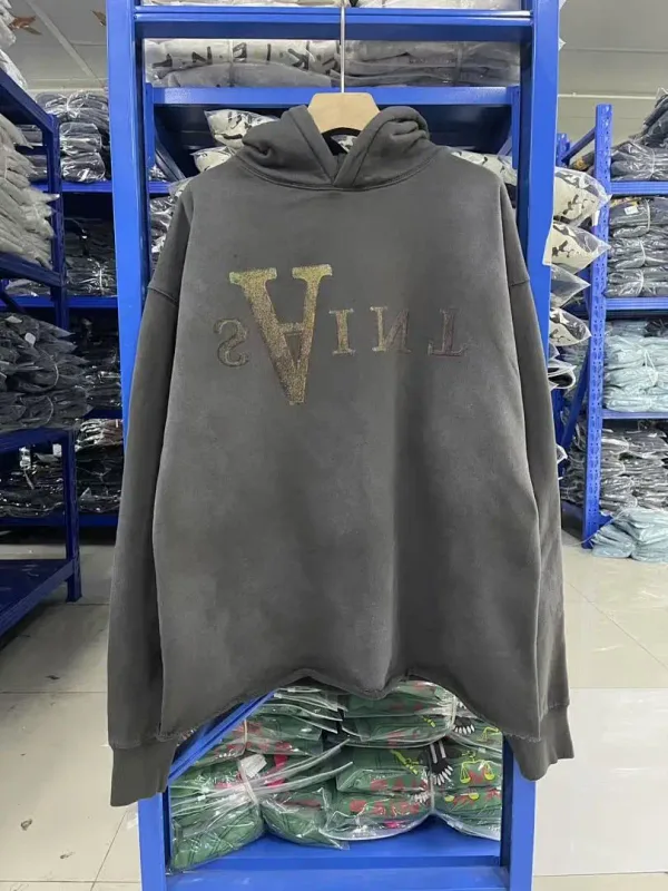 24FW SAINT Vintage Angel Printed Distressed Women Men Hooded Sweatshirt Hoodies Oversized Men Casual Cotton Pullover Hoodie