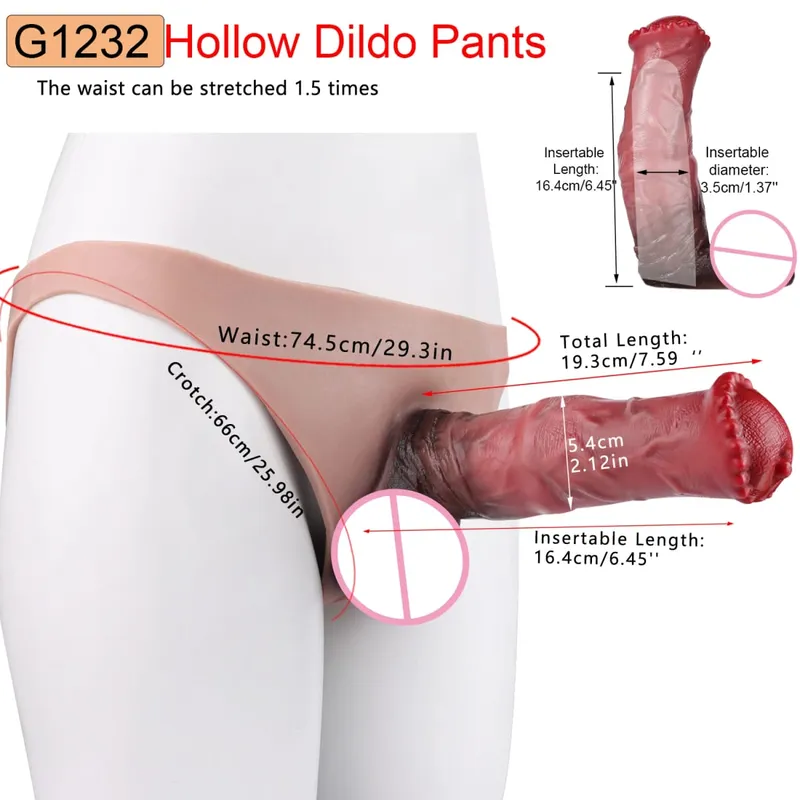 Big Knot Hollow Műpénisz Pants Felnőtt Férfi Pénisz Ujj насадка на член Fehérnemű pároknak Szex öröm Erotikus áruk — image 8