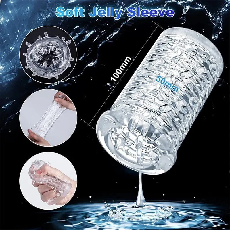 Automatic PistonTelescopic Rotating Male Masturbator MachineVagina Heating Moaning Thrusting Masturbation Sex Toys For Men