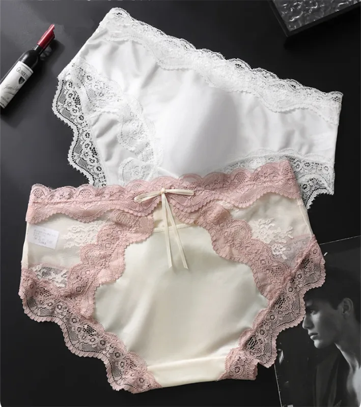 adults 18 plus Satin Sexy men's underwea lace 3D pocket cuecas masculino bow calzoncillos hombre elasticity sexys shopping tøy — image 1