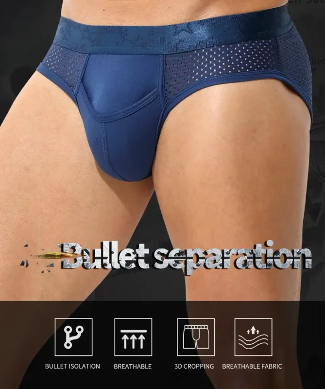 Calcinha de separação de bala masculina sexy u-convexo cuecas veia gelo seda escrotal aro esperma cordão shorts cabeças varicosas — image 9