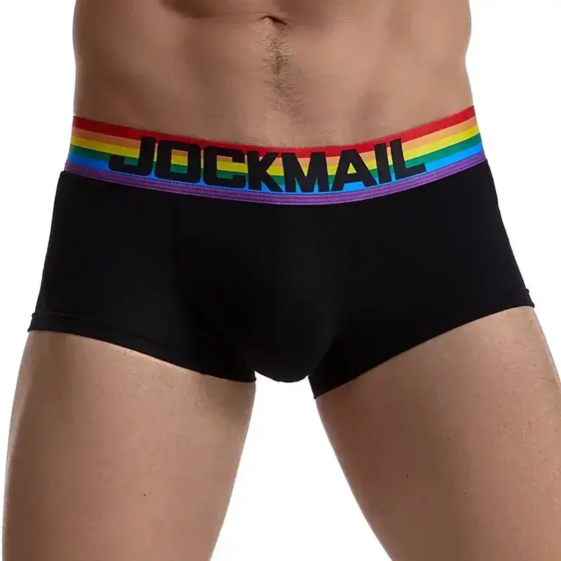 Regnbågsbälte Man Kalsonger Boxershorts Bomull Herr Boxers Herr Andas Underkläder Herr Trosor Mjuka Boxershorts Balck White — image 7