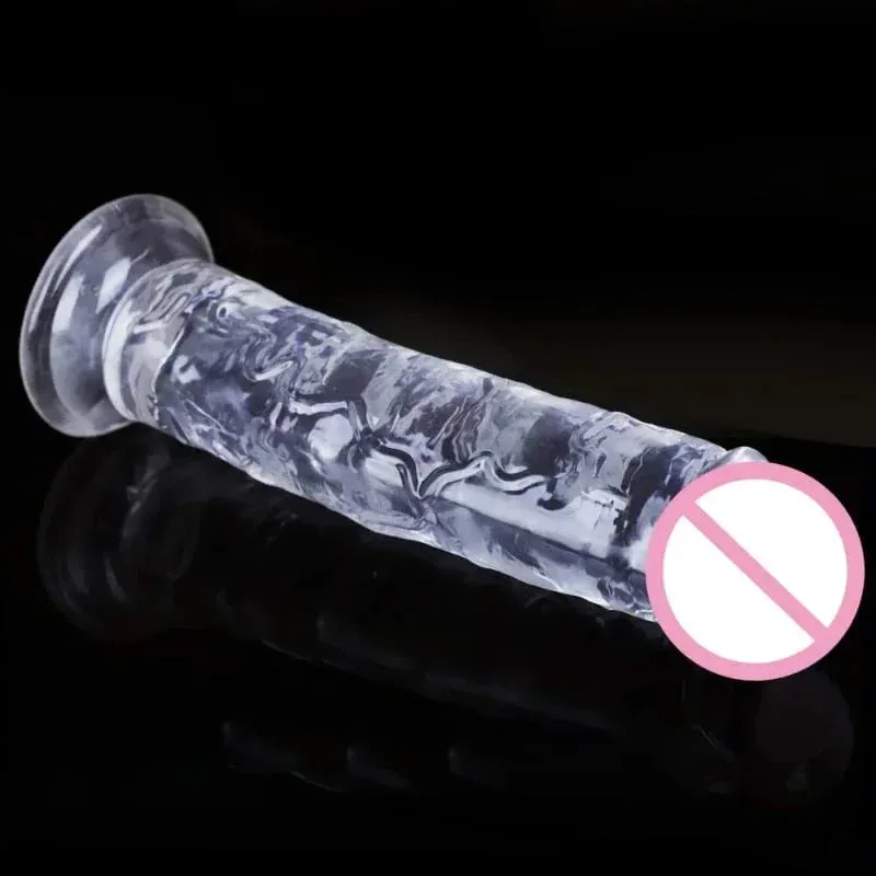 Διαφανές μαλακό ζελέ Dildos Ισχυρή βεντούζα Γυναικείο αυνανιστής πρωκτού Κλειτορίδα Διεγέρτης Big Dick Λεσβίες γυναικών σεξουαλικά παιχνίδια 18+ — image 3