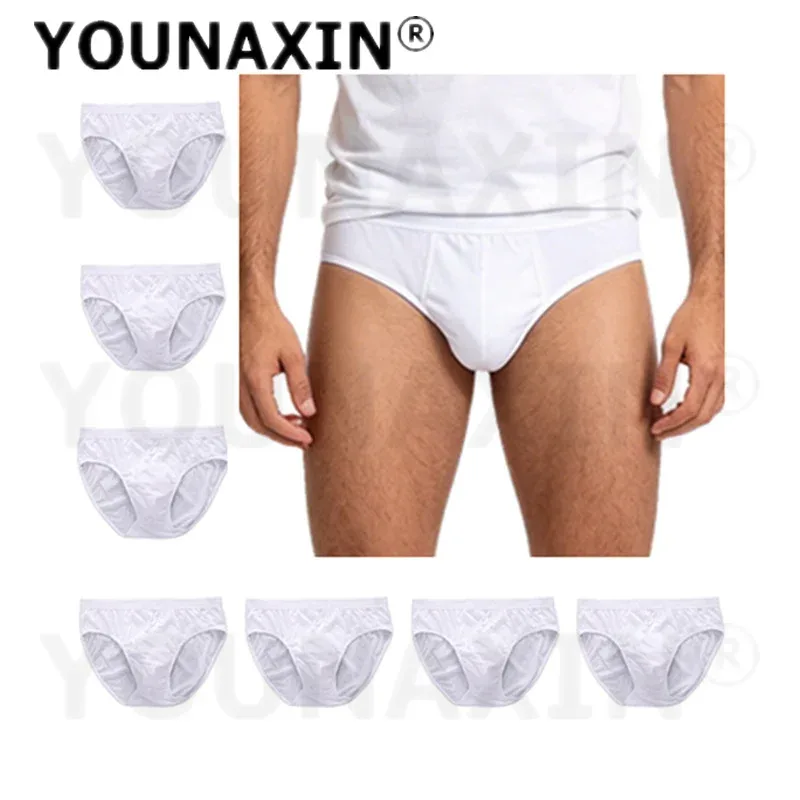 7 Pieces Overweight Men's Big And Tall White Briefs Cotton Plus Size Underwear Panties Undies L XL 2XL 3XL 4XL 5XL 6XL 7XL 8XL — image 2