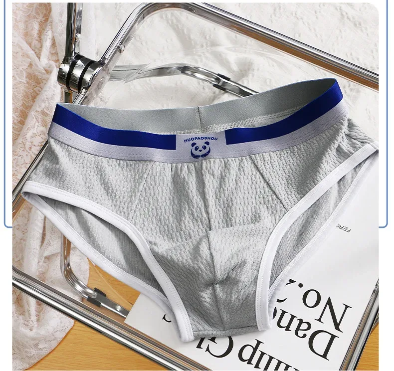 Nova calcinha masculina meninos sexy roupa interior adolescente calcinha de algodão calças triângulo tamanho grande simples respirável fina maré shorts — image 19
