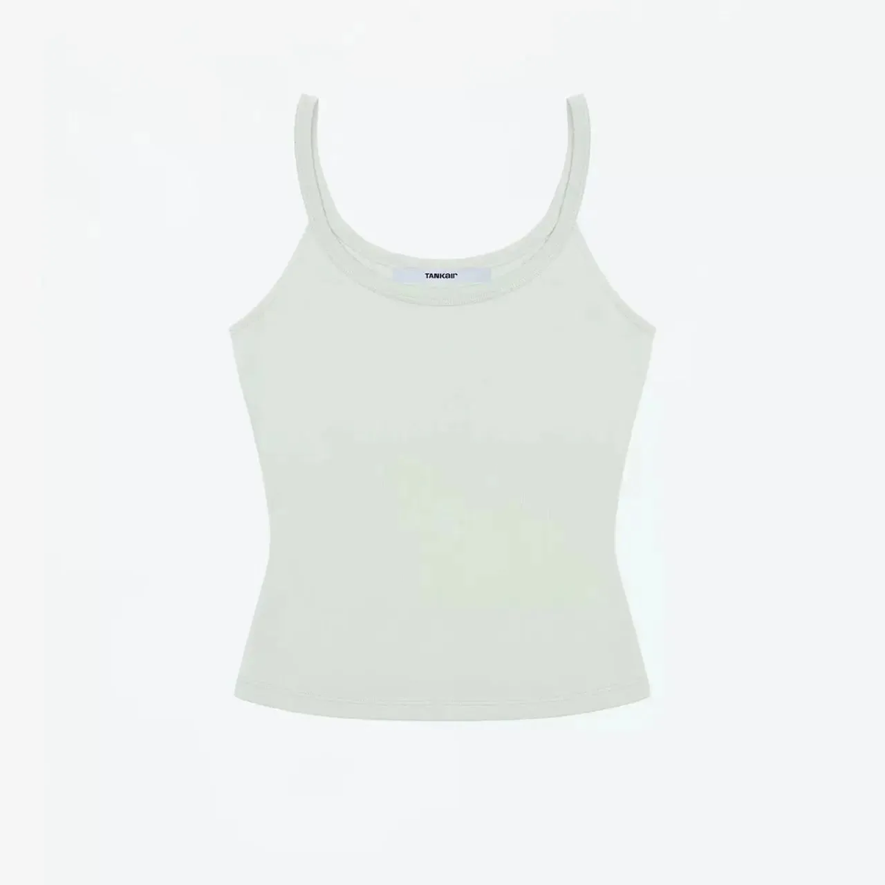 טנק בסגנון אמריקאי צוואר צוואר Slim Fit Stretch Basic Crop Top סקסית מתוקה ומגניבה