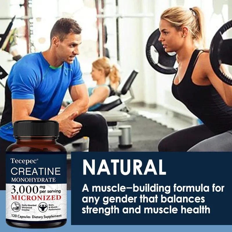 Creatine Monohydrate 3000 mg Capsules Supports Pre-Workout and Healthy Muscles Focus & Memory Easy to Absorb Easy to Swallow — image 7