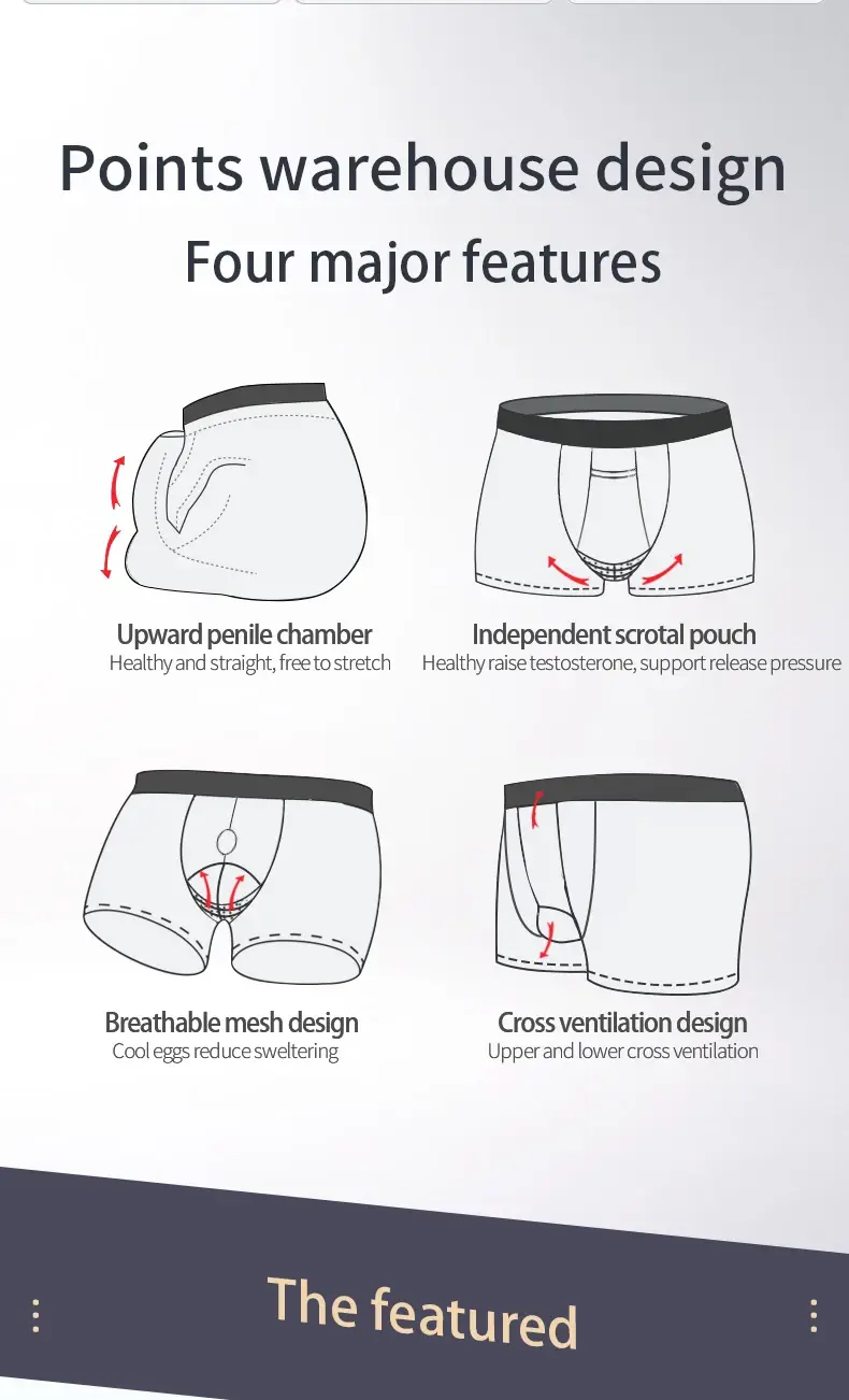 Jingsuogun Elastic Separation Underwear Men's Scrotum Support Vein Underwear Ice Silk Pouch Varicose Boxer British Sweatpants