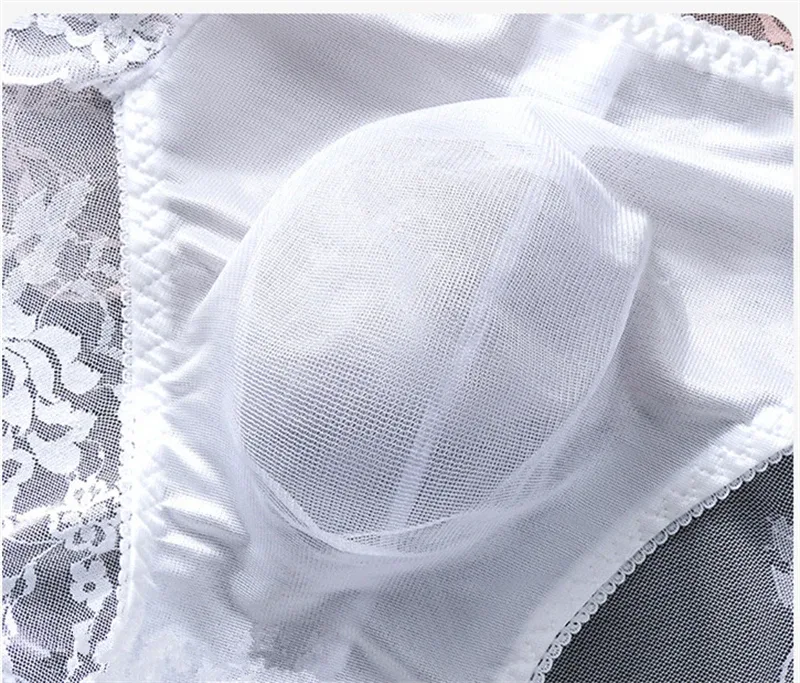 Lace men's underwear 3D Punched tangas japonesa Ice Silk Thin calzoncillos hombre Sexy lingerie adults 18 plus cuec gay panties — image 16