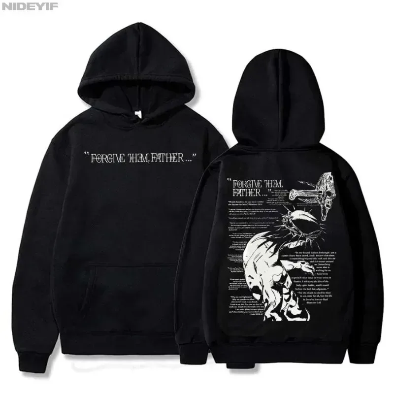 Jojo Bizarre Adventure Jesus Merch forgives Father's Bible Day hoodies men streetwear hip-hop sportswear casual top sweatshirt — image 12