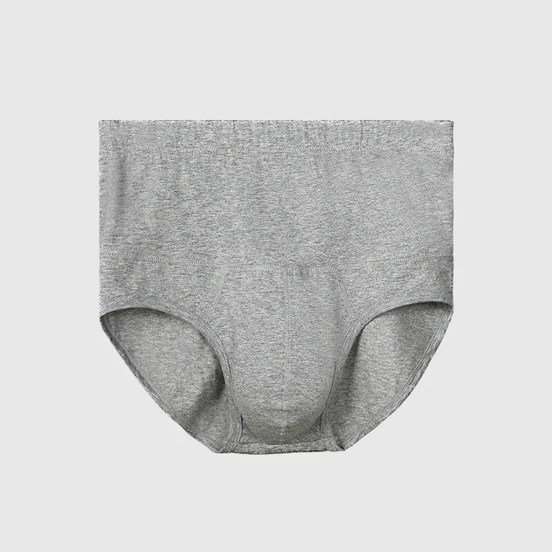 Men's High-Waist Cotton Underwear, Slim-Fitting Waist-Protecting, Plus-Size Warm Triangle Sports Briefs — image 2