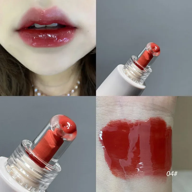 Gelée brillant à lèvres longue durée, miroir à l'eau, glaçage coloré, hydratant, cristal brillant, teinte coréenne, soin des lèvres, maquillage