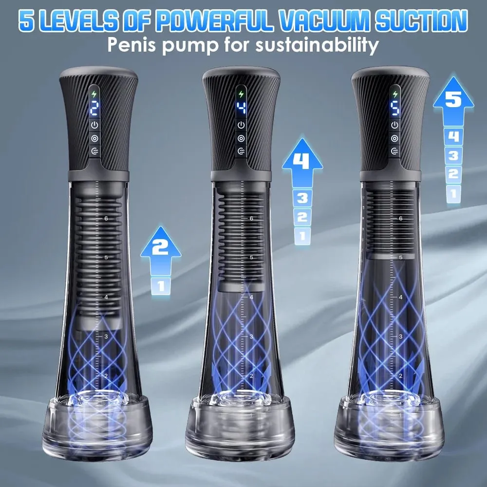 Automatikus férfi maszturbátorok péniszpumpa szexgép stroker vákuumszivattyú felnőtt szexjátékok férfiaknak 5 szívási fokozat 6 edzésmód