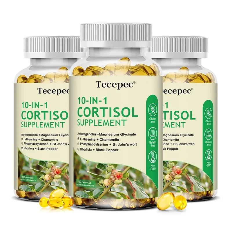 Cortisol Health – Stress Relief Balanced Cortisol Response Relaxation & Deep Sleep – Ashwagandha,L-Theanine – Non-GMO — image 11