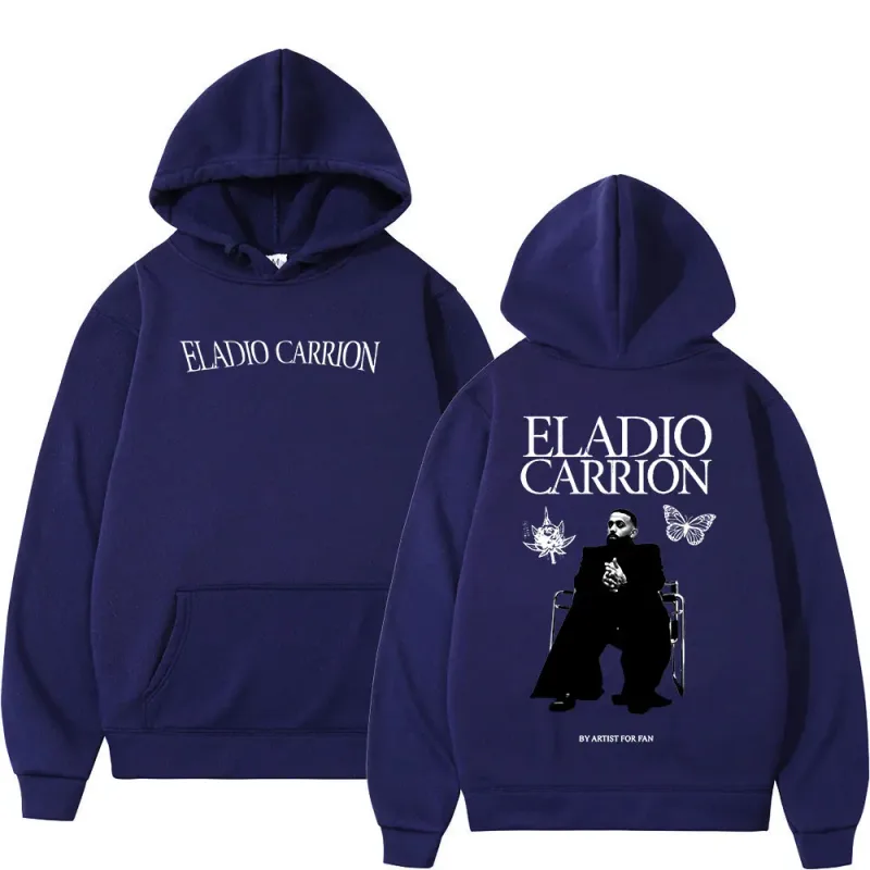 Rapper Eladio Carrion Hoodies Men's Women Clothing Fashion Oversized Pullovers Fleece Long Sleeve Hooded Sweatshirts Streetwear