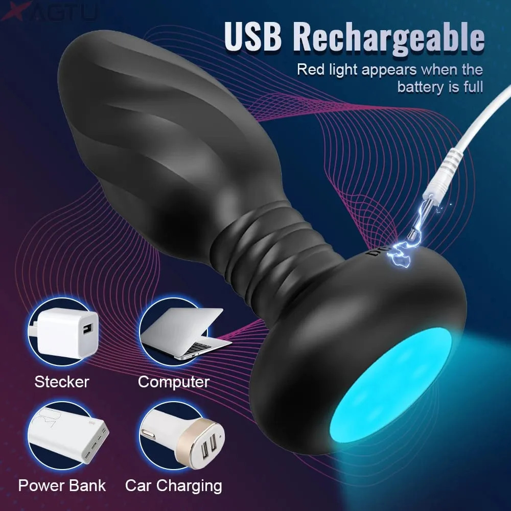 APP Control LED Rotation Vibrating Butt Plug for Women Wiggle Anal Vibrator Gay Men Anal Plug Interaction Sex Toy for Couples — image 5