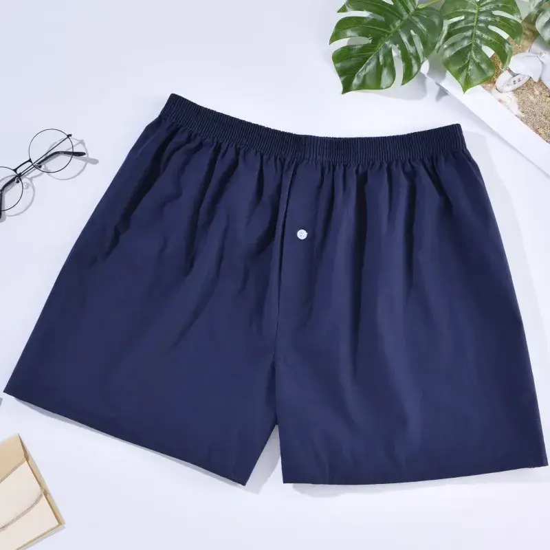 Panlalaking Boxer Shorts Kaswal na Cotton Sleep Underpants Panlalaking Kasuotang panloob Arrow Panties Striped Plaid Maluwag Kumportableng Homewear XL-4XL — image 3