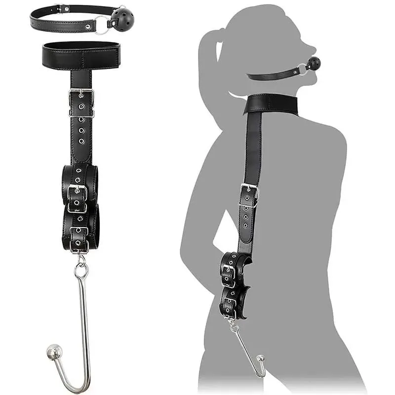 SM Felnőtt szexjáték Hátsó kötésű nyílászáró dugó Anális horog Bondage játékok Bdsm készlet Slave Bondage bilincs páros játék 18+ — image 9