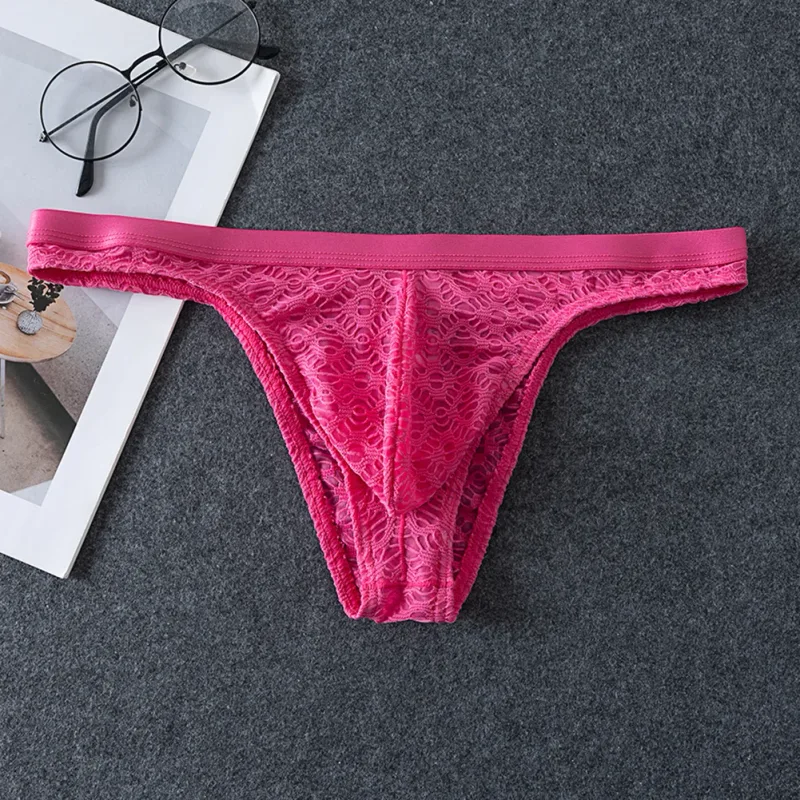 Men Thongs Briefs Jacquard Sheer Men's Underwear Sexy Accessories Hot Low Rise Pouch Very Hot Lingerie Breathable Underpants 3256810404028463 — image 3