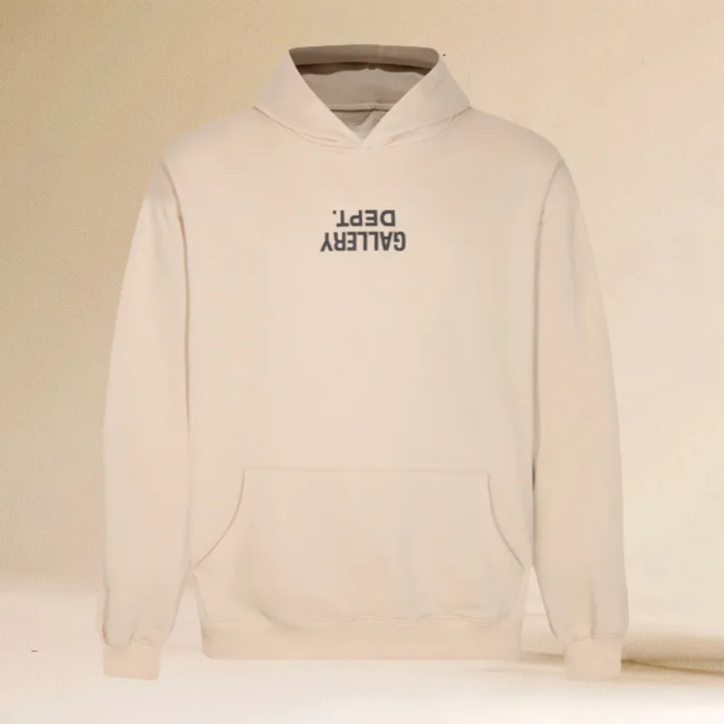 Nova galeria com capuz departamento com estampa de letras – estilo europeu moda de rua – ajuste solto americano high street camisa de manga