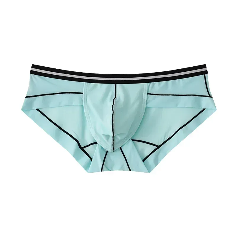 Ice Silk Briefs Seamless Panties Men Bulge Pouch Underwear Male Breathable Underpants Man Sexy U Convex Pouch Bikini Lingerie — image 27
