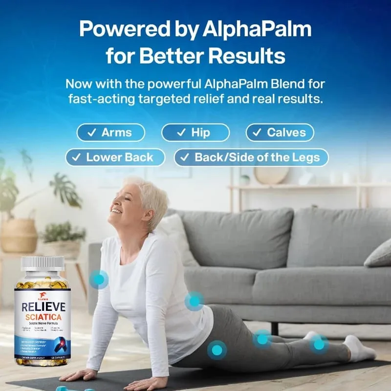Relieve Sciatica Capsules - Helps Relieve Joint Pain Supports Daily Nervous System Bone & Nerve Health Balances Inflammation — image 6