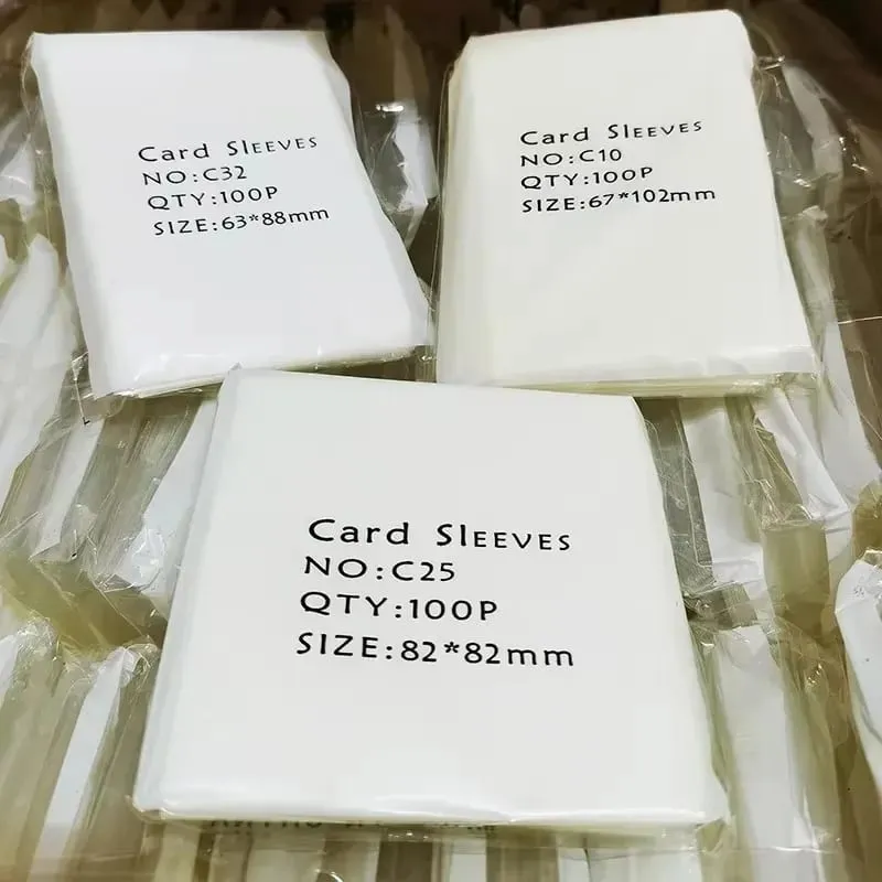 100db/készlet Különböző méretű átlátszó kártyahüvelyek Varázskártyajáték Tarot Póker Kártyák Védő Kártyahüvelyek