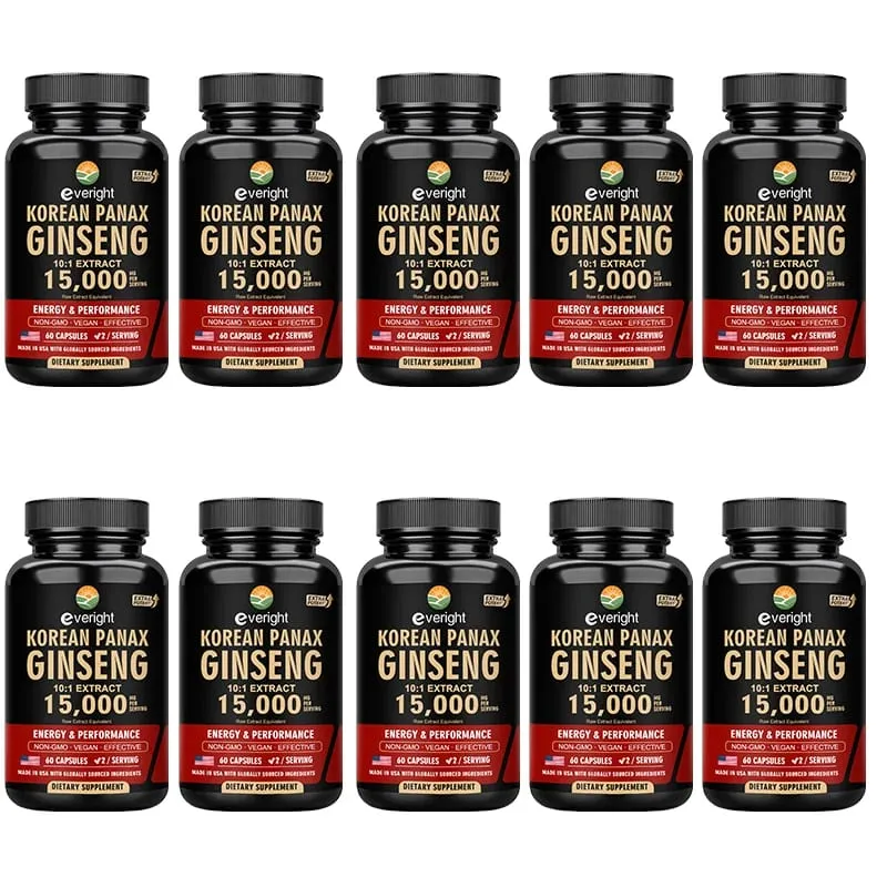 Red Korean Ginseng for Men’s Vitality & Performance – 10:1 Extra Strength Extract for Energy Focus & Productivity – Natural Ve — image 11