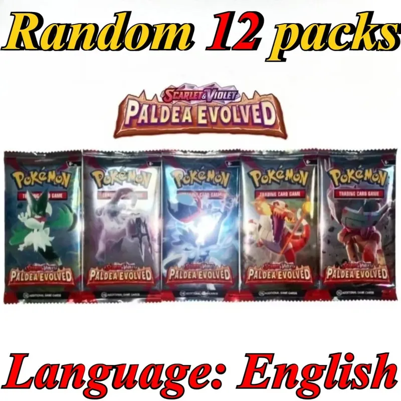 10 πακέτα καρτών Pokémon Bright Stars 151 Prismatic Evolutions PALDEAN FATES English Reinforcement Battle Δώρο κάρτα συναλλαγής — image 14