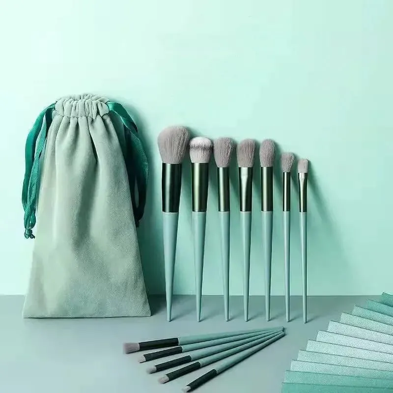 13 pièces pinceaux de maquillage ensemble ombre à paupières fond de teint femmes pinceau cosmétique fard à paupières Blush poudre mélange beauté doux maquillage outils — image 3