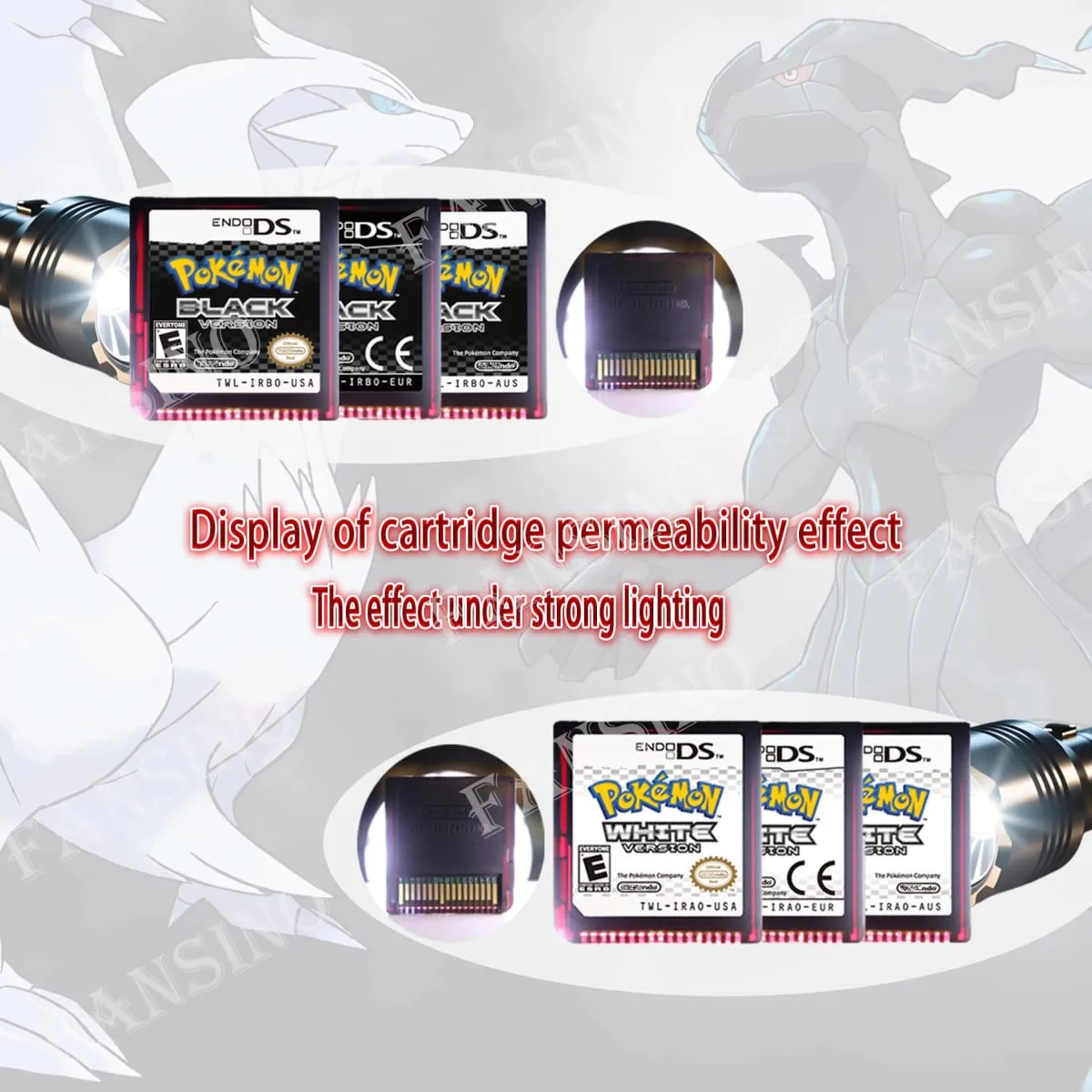 (USA EUR AUS) Pokemon Black White 1/2 Έκδοση Υψηλής Ποιότητας Αυθεντικό 1:1 Replica DS Video Game Cartridge For DS 2DS 3DS Console — image 4
