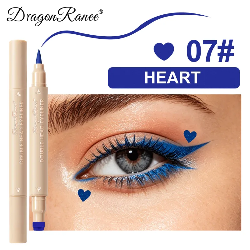 Love Star Butterfly Liquid Eyeliner με διπλό άκρο, αδιάβροχο και χωρίς μουντζούρες, γρήγορο στέγνωμα 2 σε 1 Πολύχρωμο μακιγιάζ Stamp Eye Line Pen — image 21