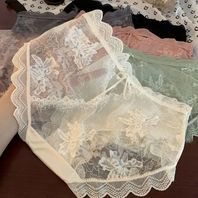 Men Satin Embroidery Floral Lace IceSilk Briefs Underwear 3D Bulge Pouch Panties Erotic Bottom Male Lingerie Tanga — image 4