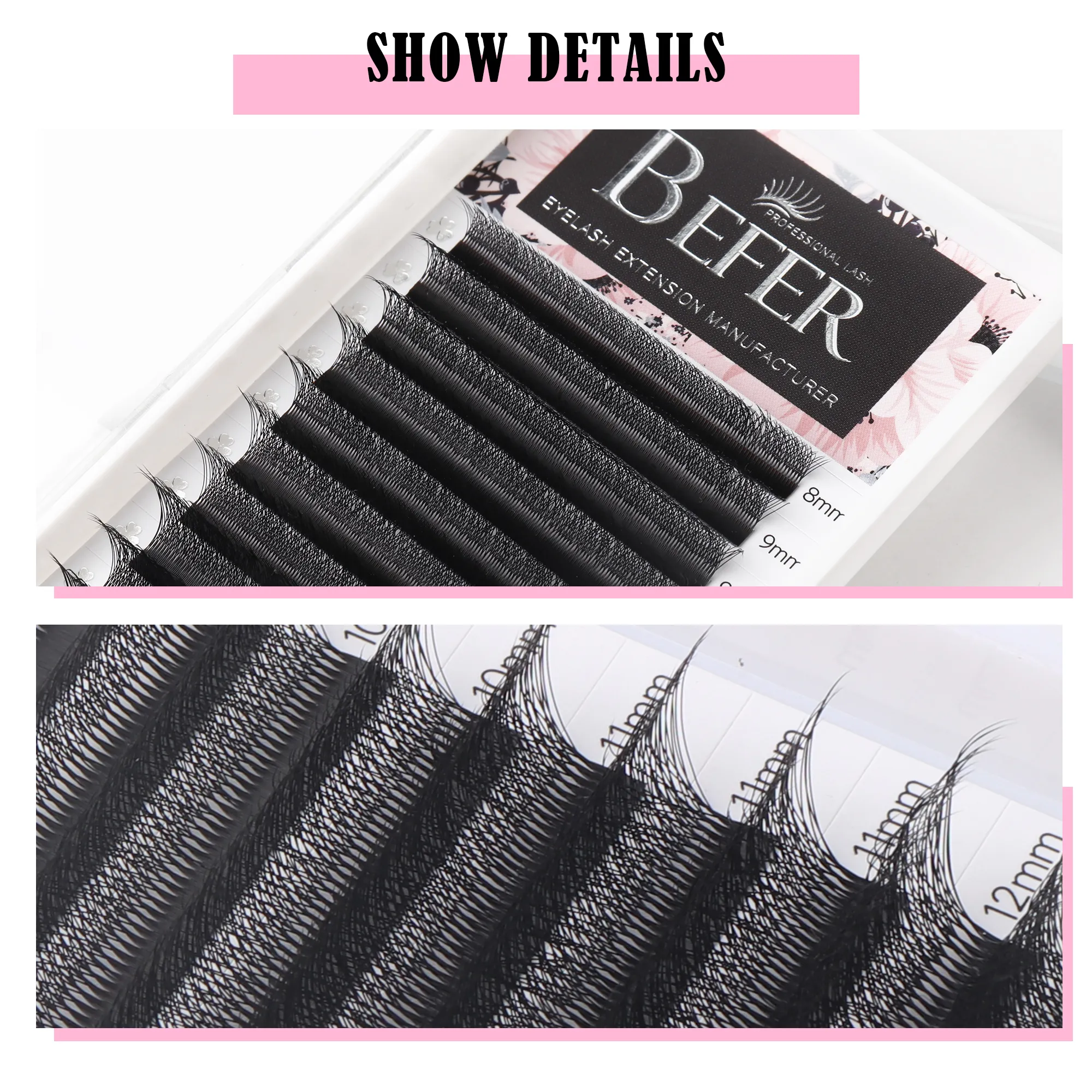 Befer Cilios YY/3D/4D/5D/6D W Shaped Fake Eyelashes Extension Technologic Fiber High Quality Soft Natural Professional Wholesale — image 6