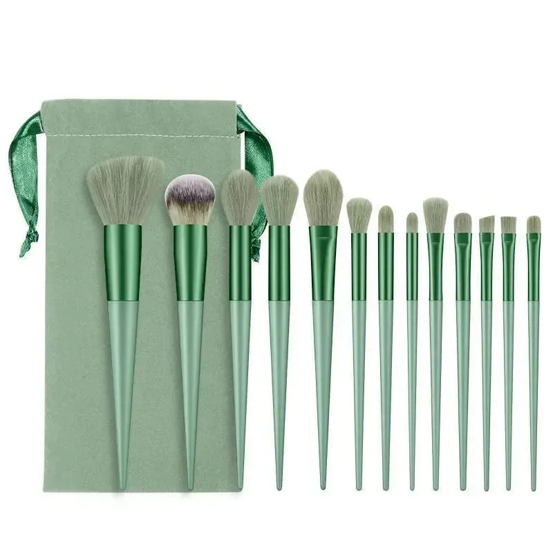 13 pièces pinceaux de maquillage ensemble ombre à paupières fond de teint femmes pinceau cosmétique fard à paupières Blush poudre mélange beauté doux maquillage outils — image 5