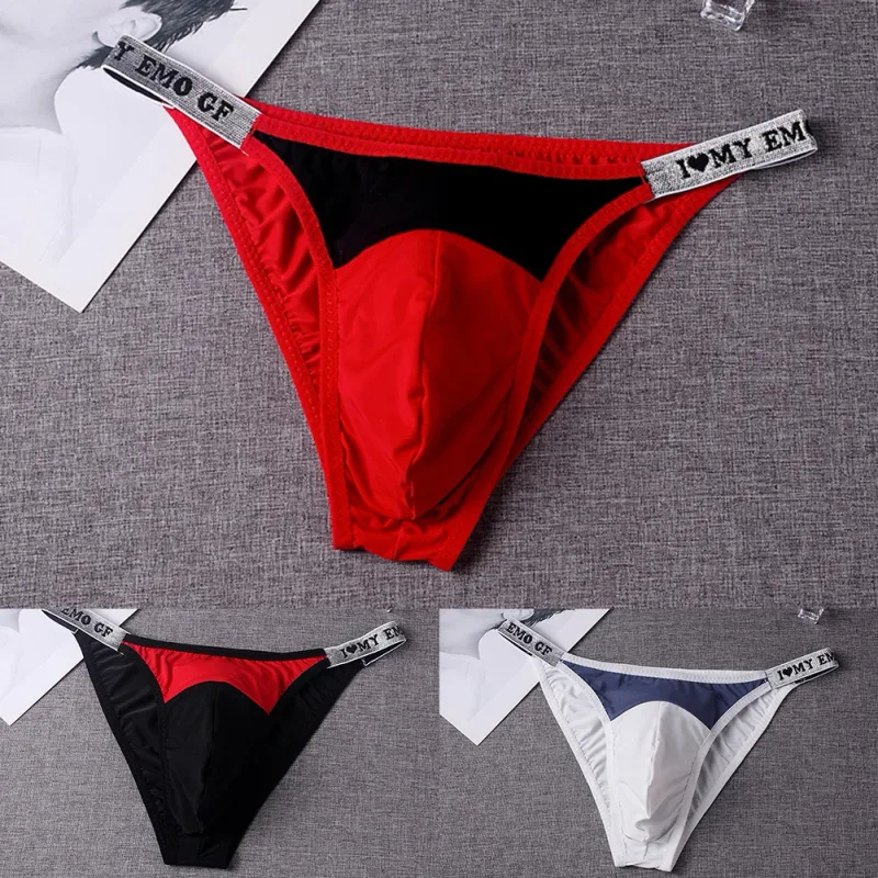 1PC Men Sexy Underwear Briefs Minimalist Sexy T-shaped Pants Low Waist Pouch Panties Breathable Thin Underpants — image 3